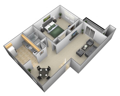 1 bedroom 1 bathroom C at Liberty Gardens Apartments, Baltimore, MD